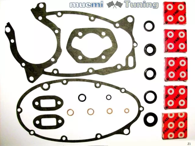 Zündapp ZD 40 Mokick 3 Gang Lager Motordichtsatz Dichtung Simmerringe 446 Set 50