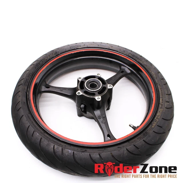 2005 - 2008 Suzuki Gsxr1000 Front Wheel Rim Dunlop Tire Black Straight Stock