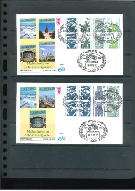 Berlin Heftchenblatt - HBL. 22 + 23 + Zusammendrucke auf Beleg mit Sonderstempel