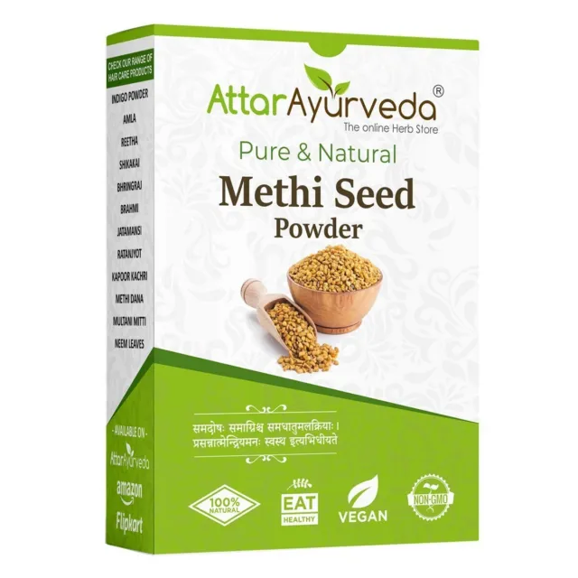 Attar Ayurveda Methi Seed Powder -Hair Growth 200g Fenugreek Powder Free Ship+++