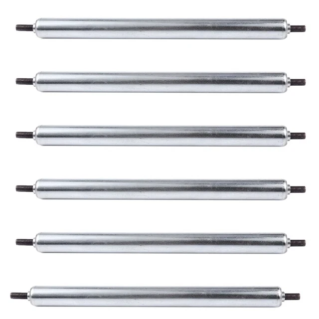 6X 25mm x 300mm Carboon Steel Assembly Line Conveyor Roller C5H9