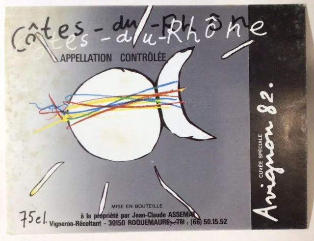 Étiquette De Vin - Côtes-Du-Rhône - Festival - Avignon - 1982 - #9949