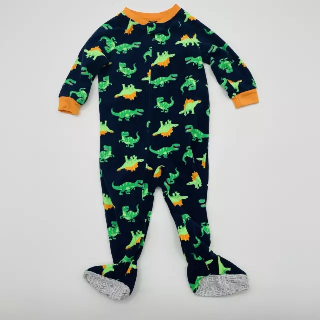Carters Dinosaur Baby Boys 18 Months One Piece Fleece Footed Pajamas Blue 2070