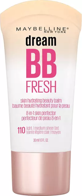 Maybelline New York Dream Fresh BB Cream, Light/Medium, 1 Fluid Ounce (Packag...