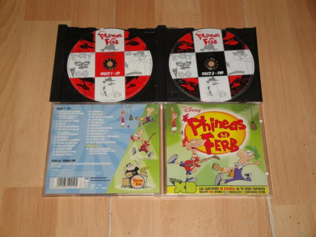 Phineas Y Ferb Music Con 2 Discos Cd + Dvd De Walt Disney Usado En Buen Estado