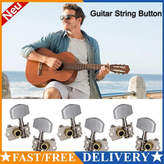 6pcs Guitar 3L 3R Open String Button Tuning Pegs Machine Head Key Peg Knobs
