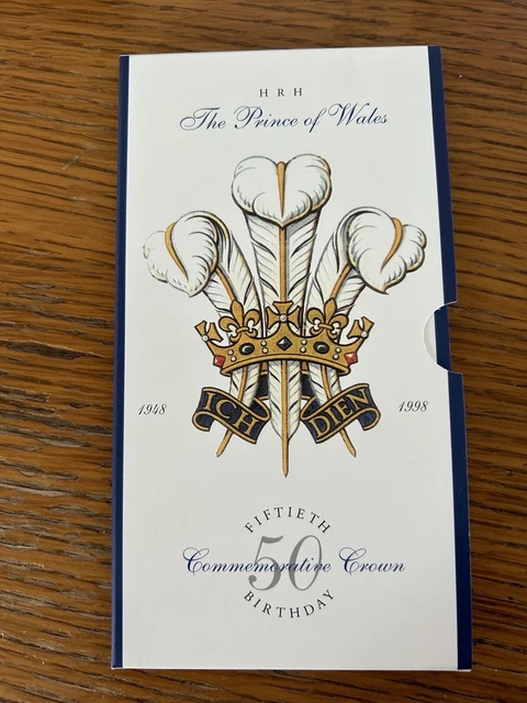Royal Mint-1998 Prince of Wales Commemorative Crown 50th Birthday Coin-Charles