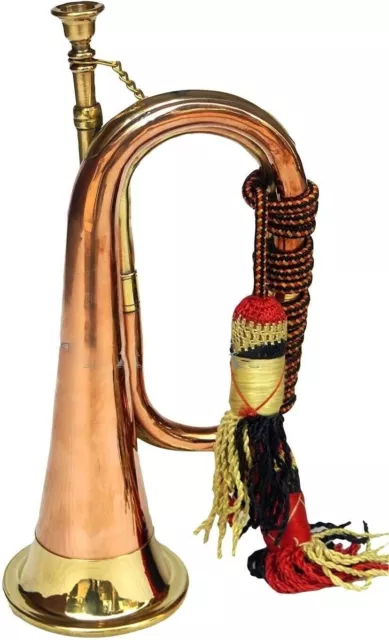 Instrumento musical clásico con bocina de corneta sopladora de latón y cobre señal de 10,6" pulgadas