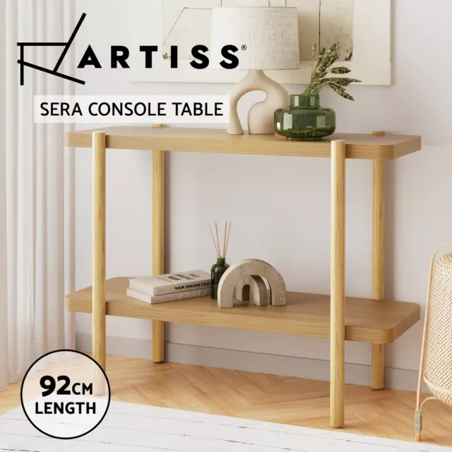 Artiss Console Table Hallway Sofa Table Entryway Desk Display Shelf Wooden Leg