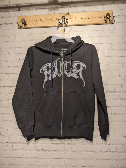 RVCA full zip black hoodie xs