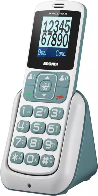 Amico Home Telefono Cellulare GSM per Anziani con Tasti Grandi, Tasto SOS e Funz