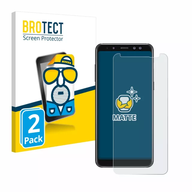 2x Anti-Reflets Protection Ecran pour Samsung Galaxy A8 2018 Film Protecteur Mat