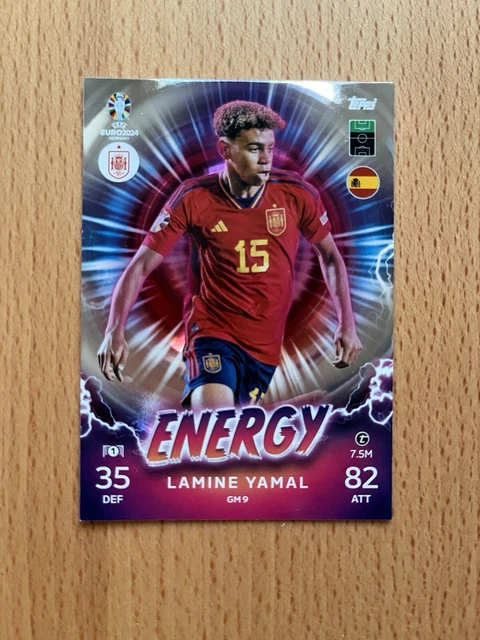 MATCH ATTAX UEFA Euro 2024 Lamine Yamal Energy Card No Gm 9 £0.99