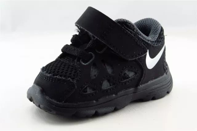 Nike Fusion Run 2 Black Fabric Athletic Toddler Boys Sz 2