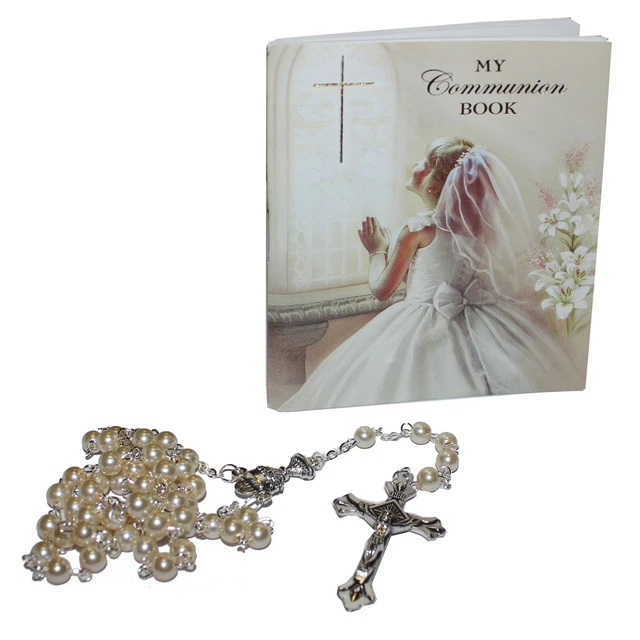 Bracelet De Première Communion Pour Fille - Véritables Perles, Plaqué Argent, Cadeau Filleule