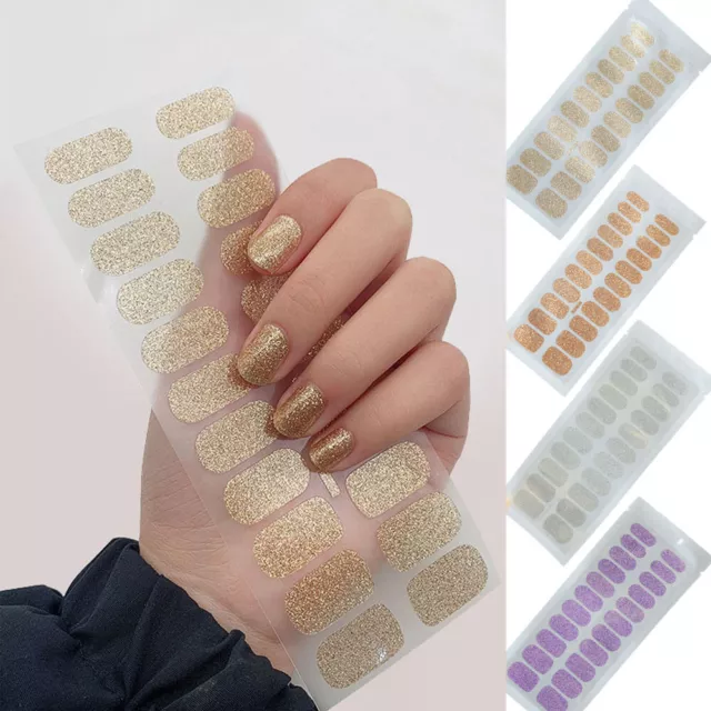 22 Consejos De Manicura Diy Pegatinas Para Uñas Pegatinas Con Purpurina 3D <