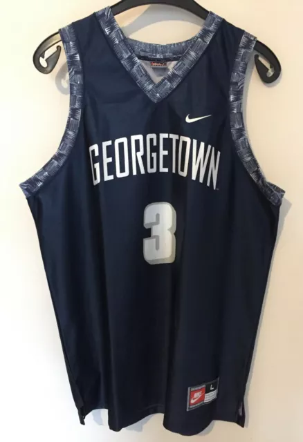 NCAA Allen IVERSON #3 Georgetown Hoyas -Nike- Blue/Grey Size L