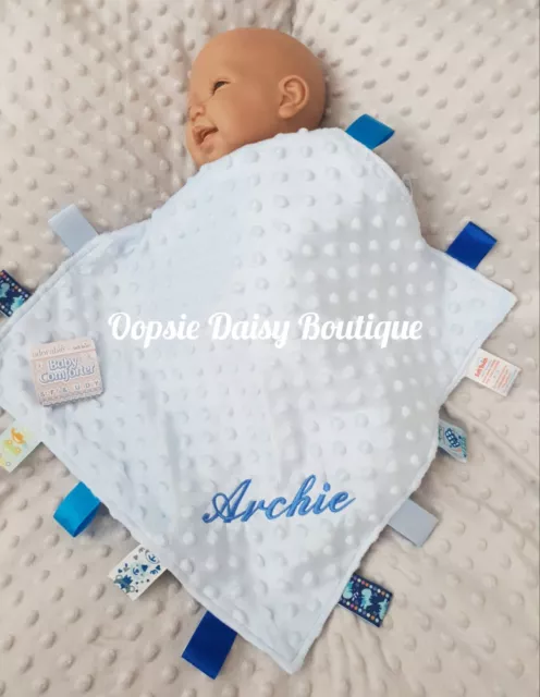 Personalised Baby Comforter Taggie Blanket - Baby Blanket - Taggy blanket