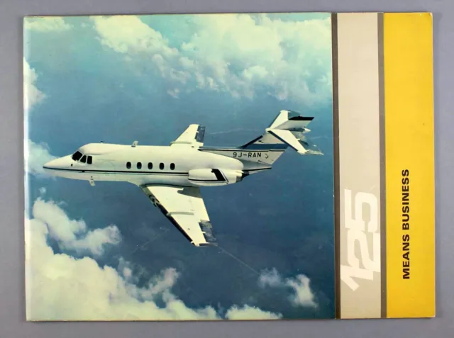 Hawker Siddeley Hs125 Manufacturers Sales Brochure Seat Maps Private Jet