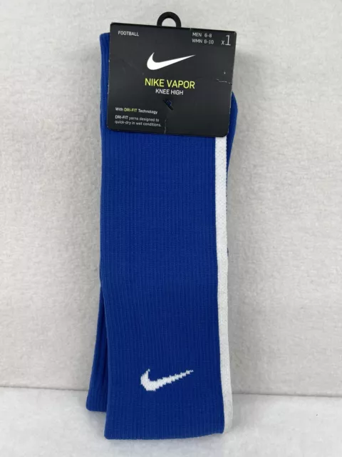 Nike Vapor Knee High Football Socks - Size M - Royal Blue - SX5732-480 - B55