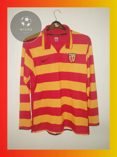 RC Lens 2007/08 Home Shirt Long Sleeve Nike Size Large