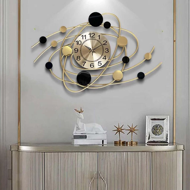 Atmosphère d'horloge murale créative muette pour décoration de salle à