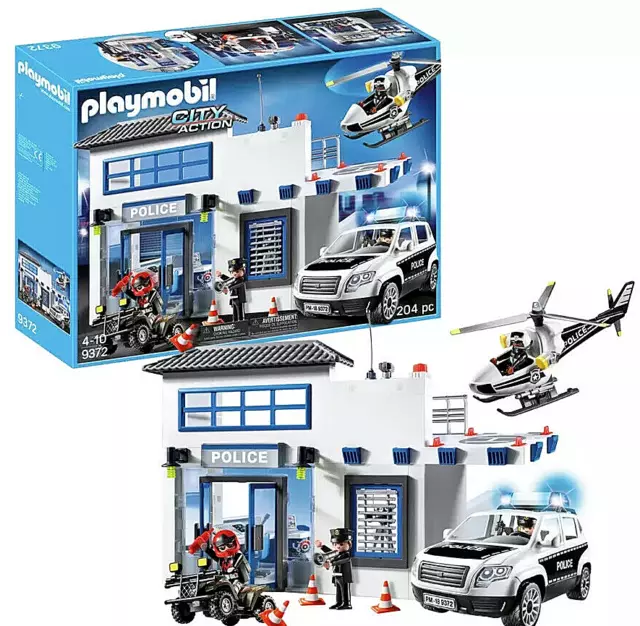 Playmobil 9372 Polizeistation mit Hubschrauberlandeplatz Neu/Ovp Ungeöffnet