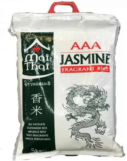 Mai Thai Jasmine Fragrant Rice 5kg– Perfect for Pulao or Biryani -Delicate Aroma