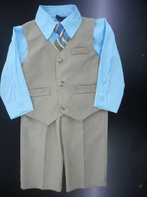 Toddler Boys Great Guy 48 $ 4 pièces. Costume gilet kaki tailles 2T, 3T & 4T