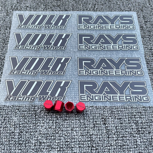JDM RAYS VOLK Racing Te37Sl Decal Sticker Tire Valve Stem Caps