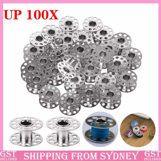 UP100X Metal Bobbins Sewing Machine Spool Bobbin For Brother Janome Singer Craft