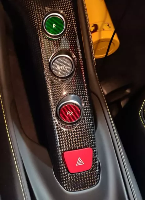 Fits Ferrari California T 15-18 F1 Gear Button in Tri Color Carbon Fiber