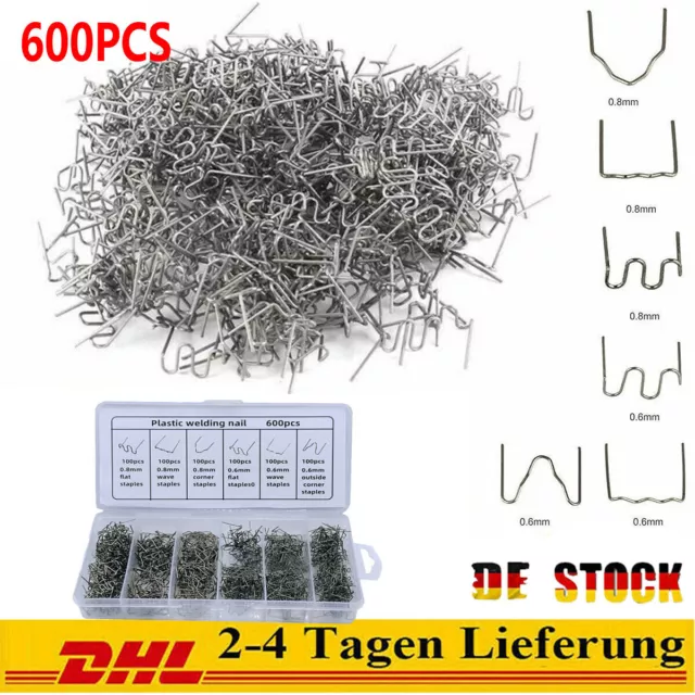 600-tlg Staplers Kunststoff Reparatur Werkzeug Hot Stapler Schweißen Klammer DE