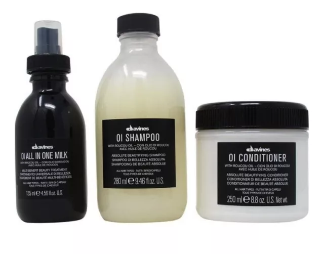 Davines OI Trio Shampoo, Conditioner & Milch