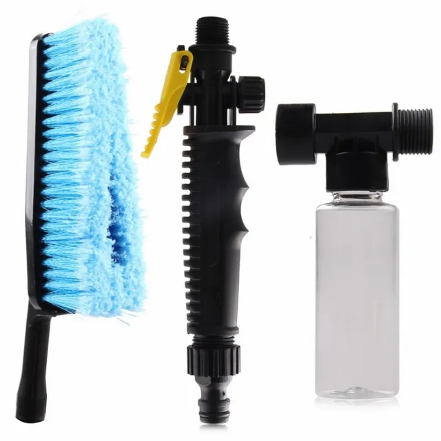 Brosse de lavage de voiture avec bouteille en mousse poignée longue poils doux