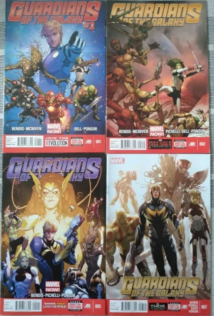 Guardians of the Galaxy #1 #2 #5 #7 Marvel 2013 Comic Book 1st App ANGELA