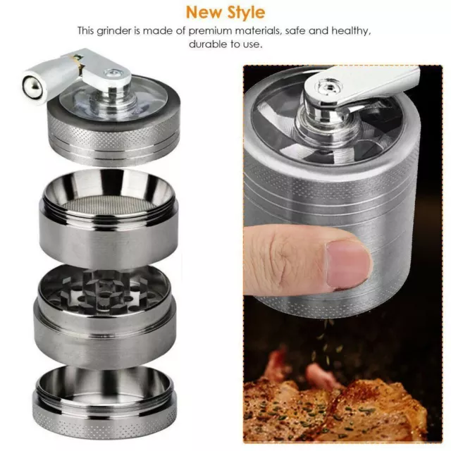 4-Layer Metal Grinder Dry Herbal Herb Spice Grinder Crusher Smoking Kitchen Gift