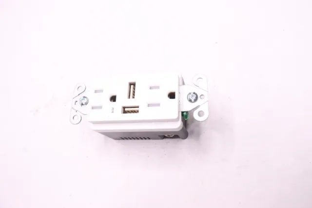 Zoro Select USB Charger Receptacle 4 Amps 125V Ac Flush Mount 62186