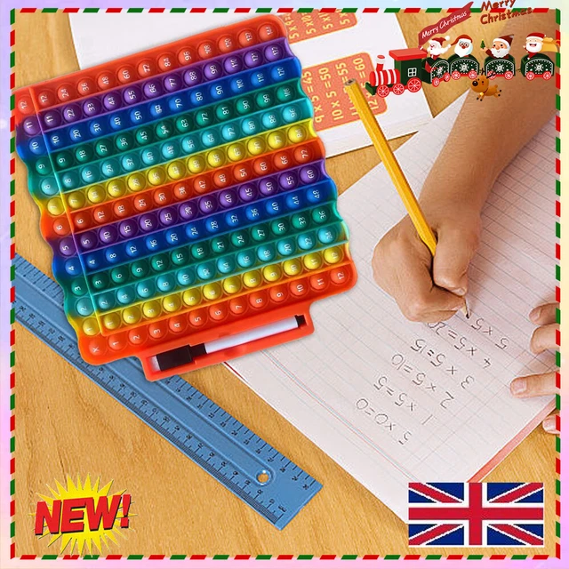 MULTIPLICATION FLASH CARDS & Pop Fidget Chart- Punched Math Game Flash ...