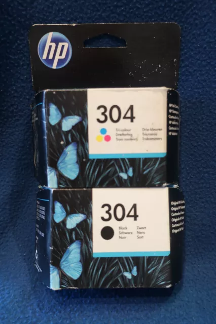HP 304 Black Ink  & Colour cartridge bundle Original N9K06AE For Envy DeskJet