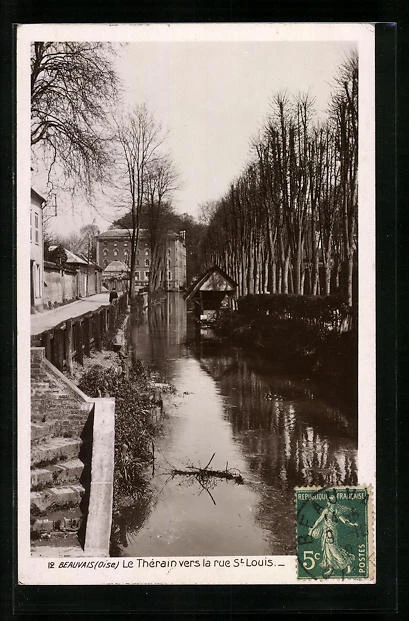 CPA Beauvais, Le Therain vers la rue St-Louis