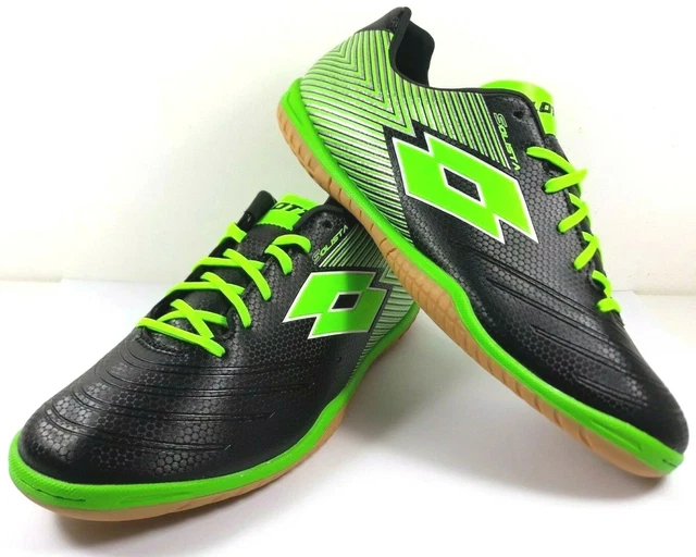 Lotto Solista 700 II ID Chaussures Futsal Football Indoor EUR 42 UK 8 Noir Vert