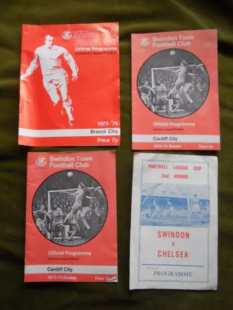 Swindon Town Football Club Programme Bundle  1973