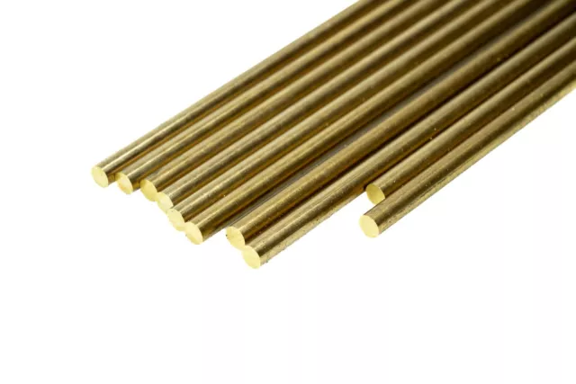 Brass SOLID Round Bar Rod 1.5mm 2mm 3mm 3.5mm 4mm 4.5mm 5mm 5.5mm 6mm 6.5mm 7mm