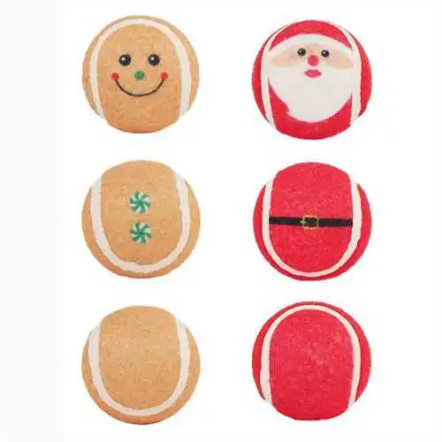 Rosewood Cupid & Comet Squeaky Tennis ball Characters Santa Or Gingerbread Man