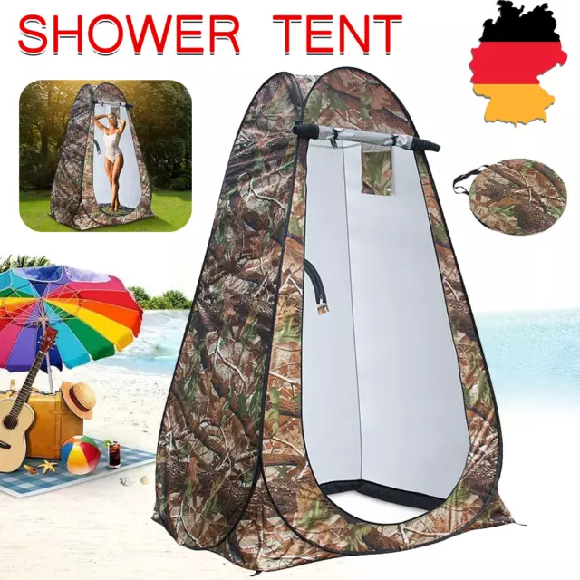 Pop Up Duschzelt Toilettenzelt Umkleidezelt Camping Zelt Beistellzelt Wasserfest