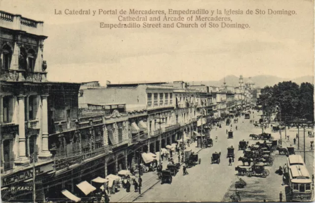 PC MÉXICO, LA CATEDRAL Y PORTAL DE MERCADERES, Postal De Colección (b47281)
