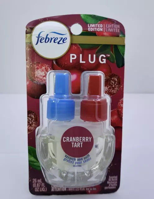 New FEBREZE PLUG In OIL REFILL CRANBERRY TART LIMITED EDITION AIR FRESHENER