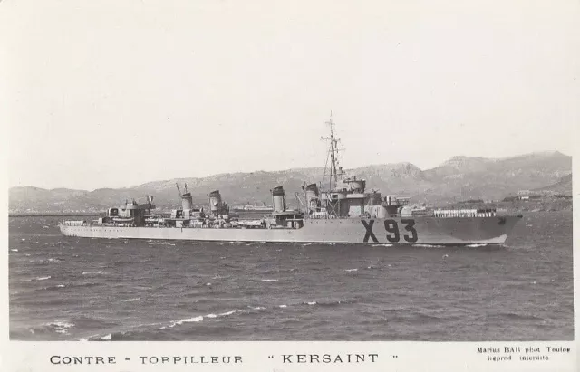 CPA 83 NAVY MILITARY TOULON KERSAINT Torpedo Boat - ST NAZAIRE1931-1942