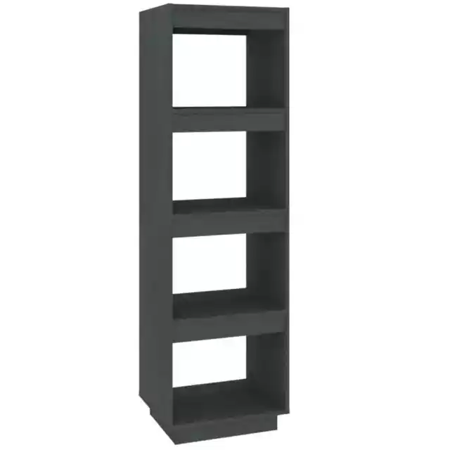 Book Cabinet/Room Divider Grey 40x35x135 cm Solid Pinewood 2